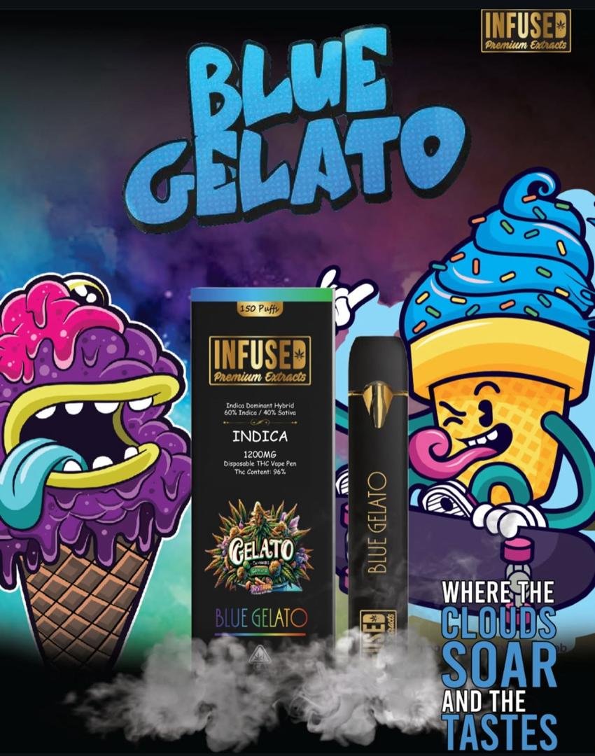 1200mg Blue Gelato Infused Premium Extracts